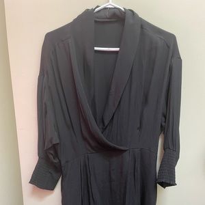 Frank & Oak The Wrap Dress in Black